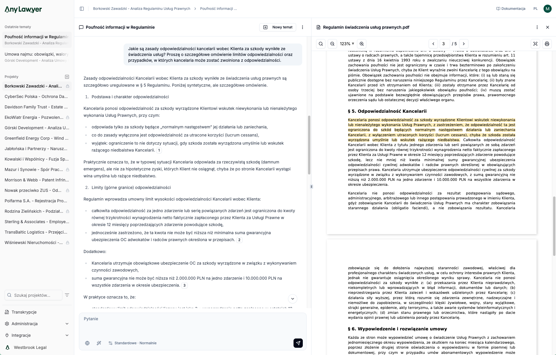 AnyLawyer Interface